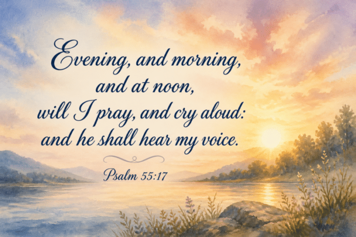 Devotional image for Psalm 55:17