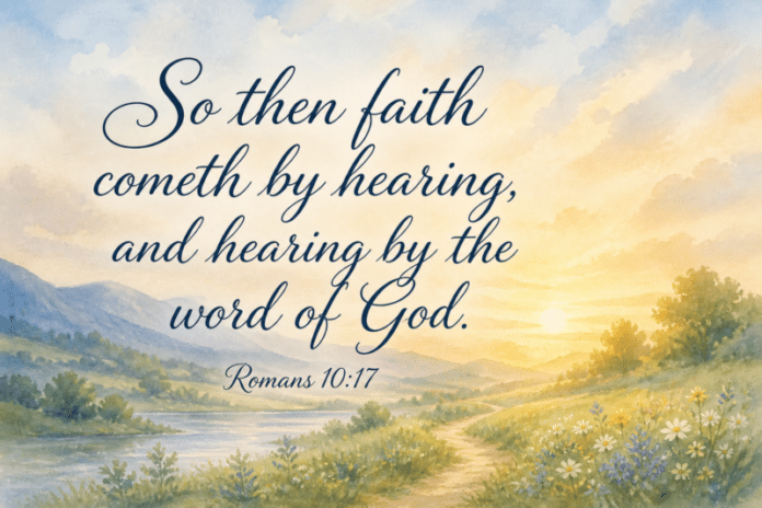Devotional image for Romans 10:17
