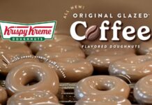 Krispy Kreme Launches Coffee Flavored Doughnut for National Coffee Day Available Sept. 26-29, fans can get a dozen Original Glazed® Coffee Flavored Doughnuts or Original Glazed® Doughnuts for just $5 with the purchase of any dozen
