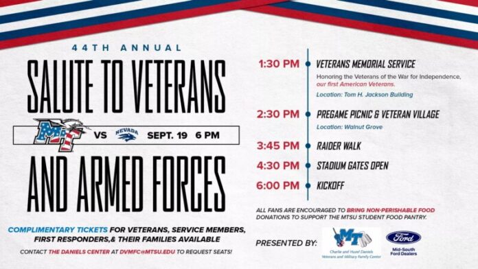 mtsu armed forces game