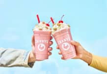 Zaxby’s NERDS Strawberry Milkshake Lands Nationwide zaxbys strawberry nerds shake