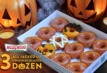 Krispy Kreme Halloween Deals Include Free Doughnuts for Costumes KRISPY KREME® Gives Original Glazed® an Orange Glow-Up and Gets All Jacked Up for Halloween
