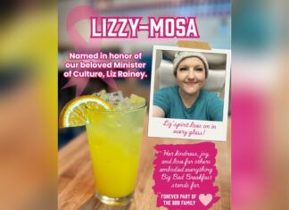 Big Bad Breakfast Honors Liz Rainey With October Lizzy-Mosa Big Bad Breakfast Honors Liz Rainey With October Lizzy-Mosa