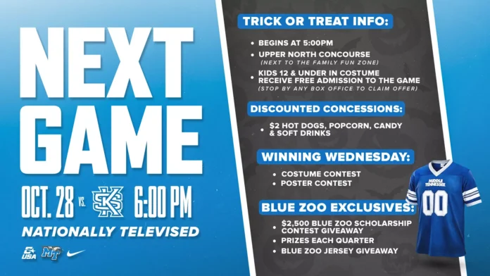 Blue Raiders bring the fun for Halloween at Floyd Stadium