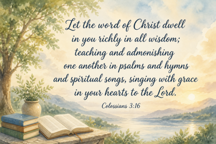 Devotional image for Colossians 3:16