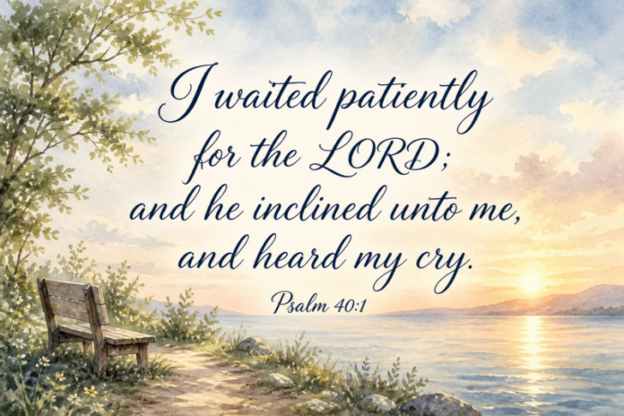 Devotional image for Psalm 40:1