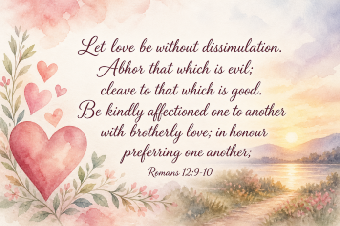 Devotional image for Romans 12:9-10