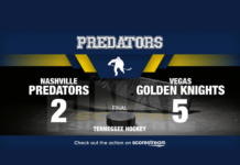 Golden Knights Pull Away From Predators in 5-2 Win at Bridgestone Arena preds